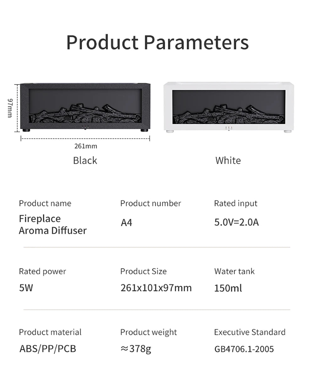 Humidificador com Efeito de Chama - com Difusor de Aromas e Comando Humidificador com Efeito de Chama - com Difusor de Aromas e Comando